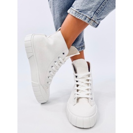 Zapatillas altas Rogers White de lona blanco 4