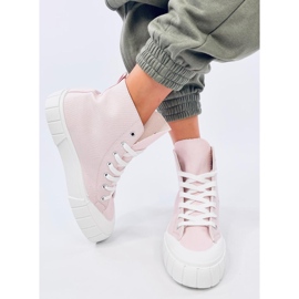 Rogers Zapatillas altas de lona rosa rosado 4