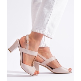 Goodin Sandalias beige de mujer en el poste 2