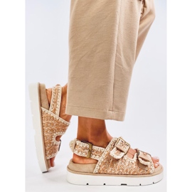 Sandalias plataforma Badey caqui beige 3