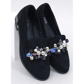 Anselme Mocasines negros con piedras 5