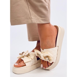 Brandis Chanclas osito beige dorado 3