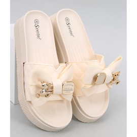 Brandis Chanclas osito beige dorado 5