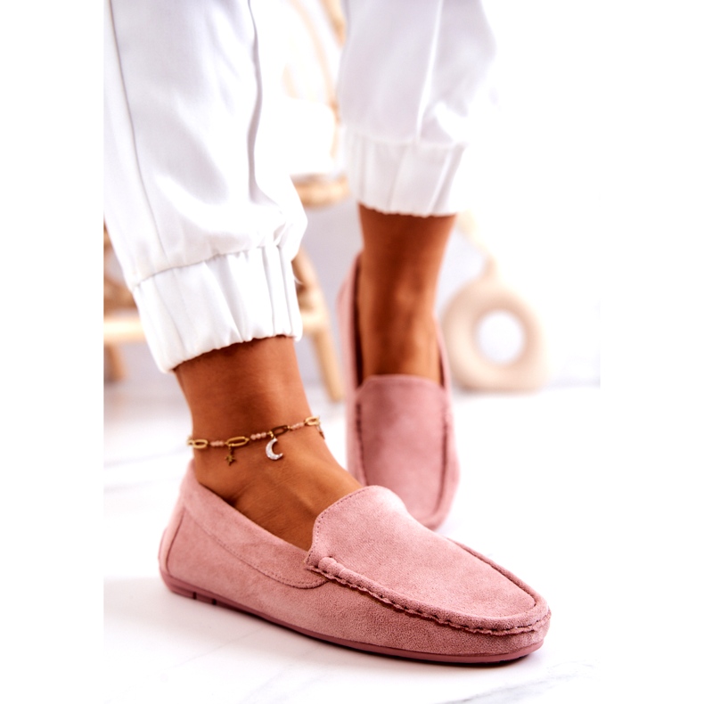 Evento Mocasines de ante para mujer, rosa rosado 4