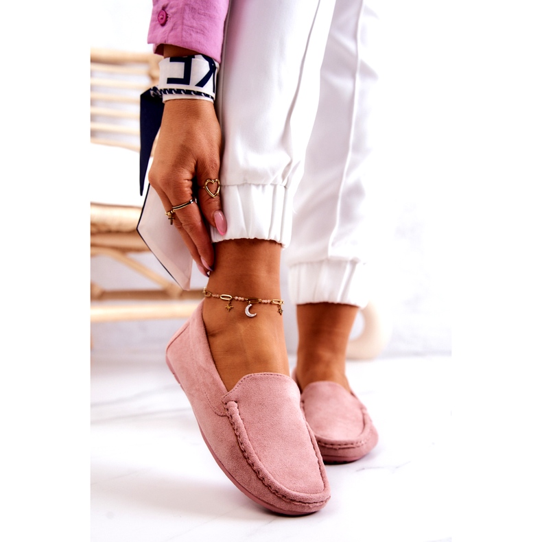 Evento Mocasines de ante para mujer, rosa 3