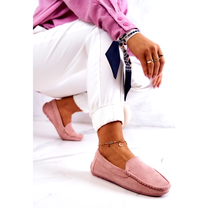 Evento Mocasines de ante para mujer, rosa 1