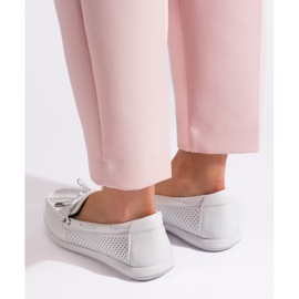 Goodin Mocasines blancos de mujer 4