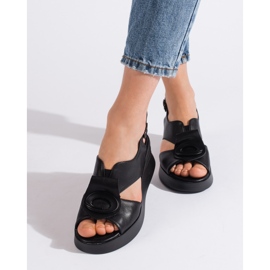 Goodin Sandalias cómodas mujer negras negro 3