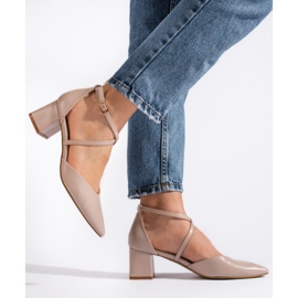 Goodin Sandalias de punta de mujer beige oscuro 3