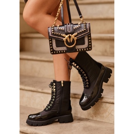 Botas de trabajador aislantes con tacón plano, Saranema negro 2 Botas de trabajador aislantes con tacón plano, Saranema negro 2