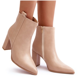 Botines Mujer Piel Beige Vevine 8