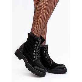 Botas Obrera Mujer Decoradas Con Cremallera Negro Santelia 6