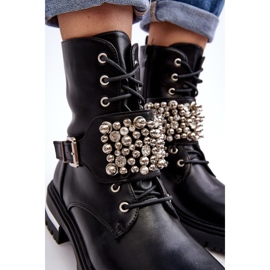 Botines de mujer con aislamiento Worker decorados en negro Lennen 1 Botines de mujer con aislamiento Worker decorados en negro Lennen 1