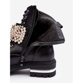 Botines Worker Mujer Aislantes Decorados Negro Venizi 6