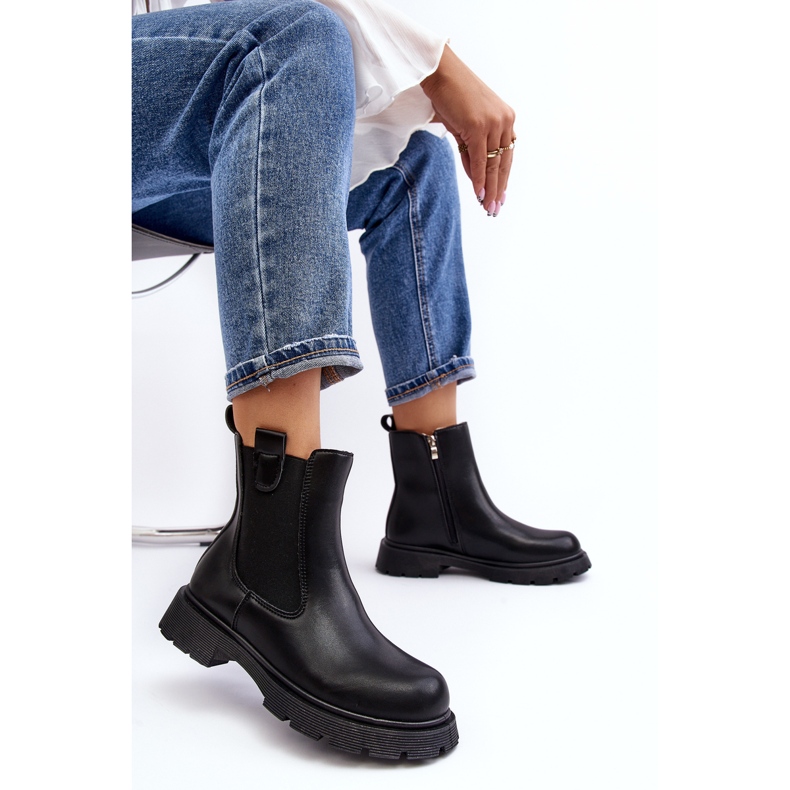 Botas Chelsea de mujer con cremallera, Negro Ramhel 1