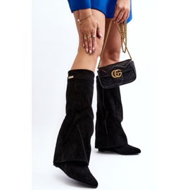 Botas Cuña Oculta Mujer Pattia Negro 2 Botas Cuña Oculta Mujer Pattia Negro 2