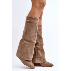 Botas Cuña Oculta Mujer Pattia Beige 3