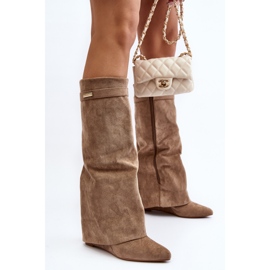 Botas Cuña Oculta Mujer Pattia Beige 5