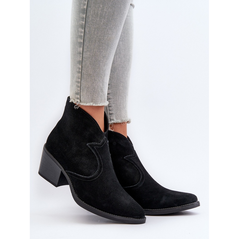 S.Barski Botas Cowboy Ante Con Cremallera D&amp;A SN622-29 Negro 2