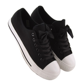 Deportivas de lona con lazo K-151 Negro 4