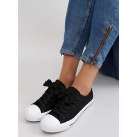 Deportivas de lona con lazo K-151 Negro 1