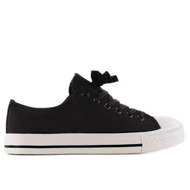 Deportivas de lona con lazo K-151 Negro 2