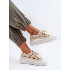 Zapatillas de Mujer con Cordones Lee Cooper LCW-23-44-1620 Beige 7