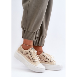 Zapatillas de Mujer con Cordones Lee Cooper LCW-23-44-1620 Beige 2