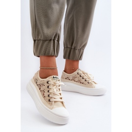 Zapatillas de Mujer con Cordones Lee Cooper LCW-23-44-1620 Beige 3