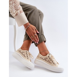 Zapatillas de Mujer con Cordones Lee Cooper LCW-23-44-1620 Beige 8