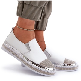 S.Barski Zapatos Mujer Piel con Plataforma Blanco D&amp;A LR370 9