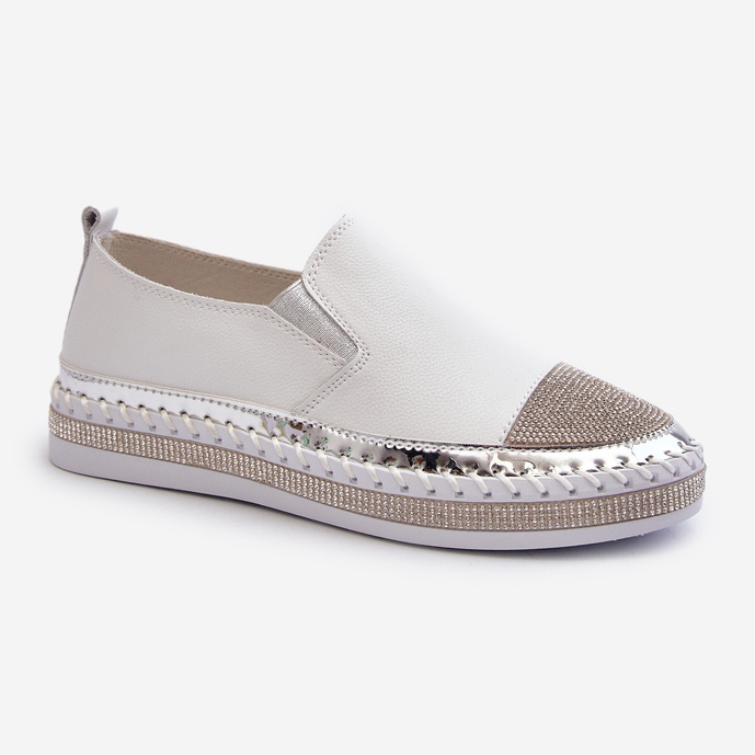 S.Barski Zapatos Mujer Piel con Plataforma Blanco D&amp;A LR370 1