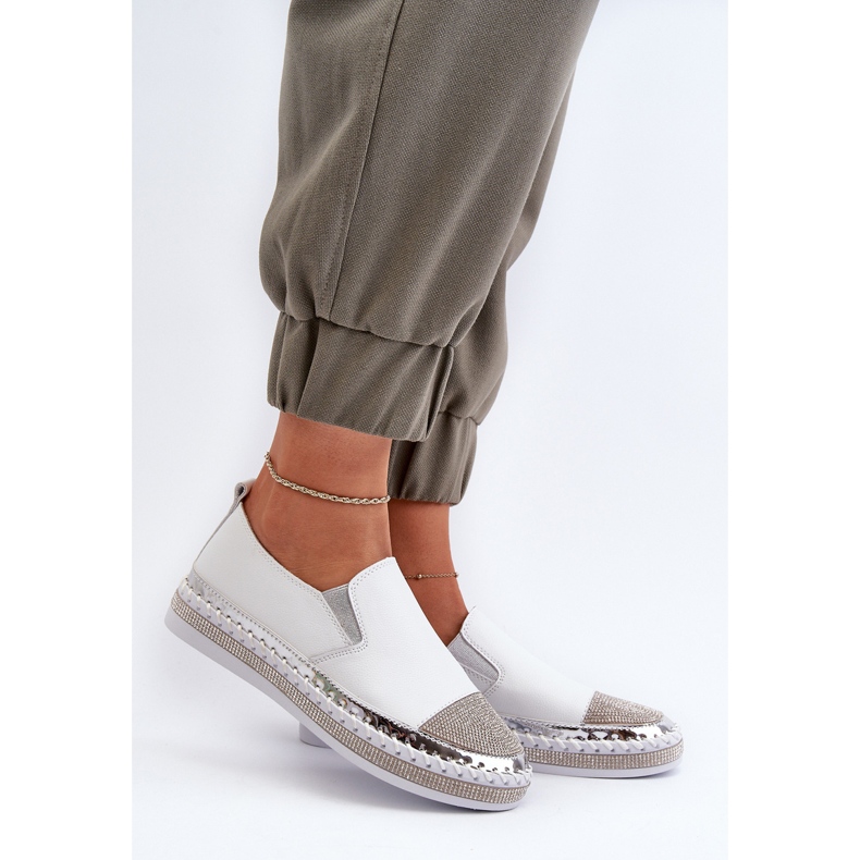 S.Barski Zapatos Mujer Piel con Plataforma Blanco D&amp;A LR370 2