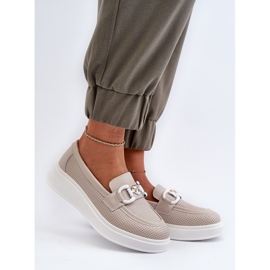 Mocasines Mujer Piel con Plataforma Beige S.Barski LR720 3