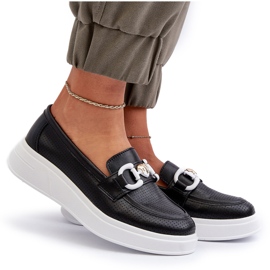 Mocasines Mujer Piel con Plataforma Negro S.Barski LR720 8