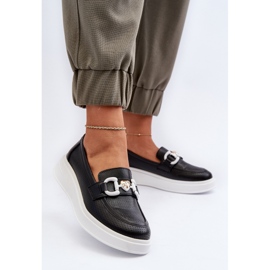 Mocasines Mujer Piel con Plataforma Negro S.Barski LR720 3