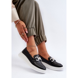 Mocasines Mujer Piel con Plataforma Negro S.Barski LR720 6