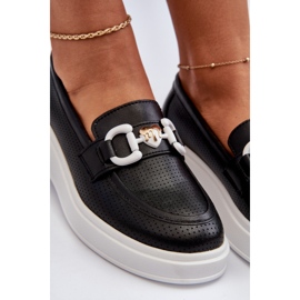 Mocasines Mujer Piel con Plataforma Negro S.Barski LR720 7