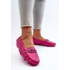 Mocasines Mujer Piel Con Adorno Fucsia S.Barski LR339 rosado 3