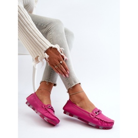 Mocasines Mujer Piel Con Adorno Fucsia S.Barski LR339 rosado 8