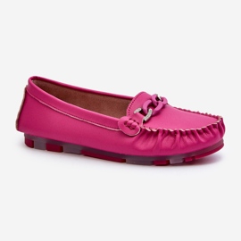 Mocasines Mujer Piel Con Adorno Fucsia S.Barski LR339 rosado 1