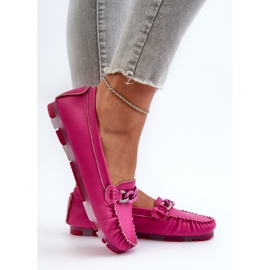 Mocasines Mujer Piel Con Adorno Fucsia S.Barski LR339 rosado 6