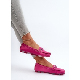 Mocasines Mujer Piel Con Adorno Fucsia S.Barski LR339 rosado 7
