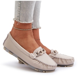 Mocasines Mujer Piel Con Adorno Beige S.Barski LR339 9