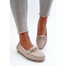 Mocasines Mujer Piel Con Adorno Beige S.Barski LR339 4