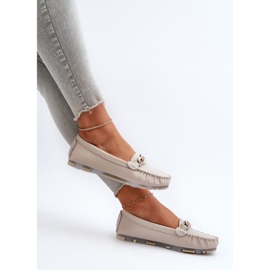 Mocasines Mujer Piel Con Adorno Beige S.Barski LR339 7