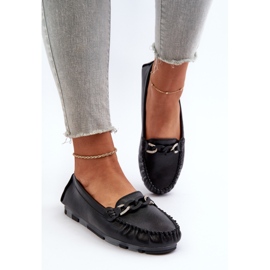Mocasines Mujer Piel Con Adorno Negro S.Barski LR339 4