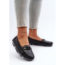 Mocasines Mujer Piel Con Adorno Negro S.Barski LR339 3
