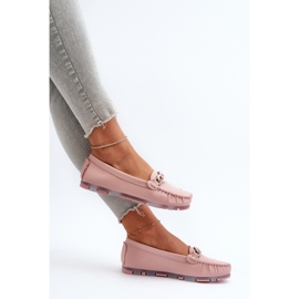 Mocasines Mujer Piel Con Adorno Rosa S.Barski LR339 1