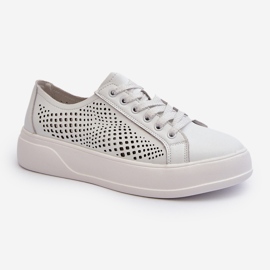 Zapatillas Mujer de Piel con Plataforma Blanco S.Barski LR505 1